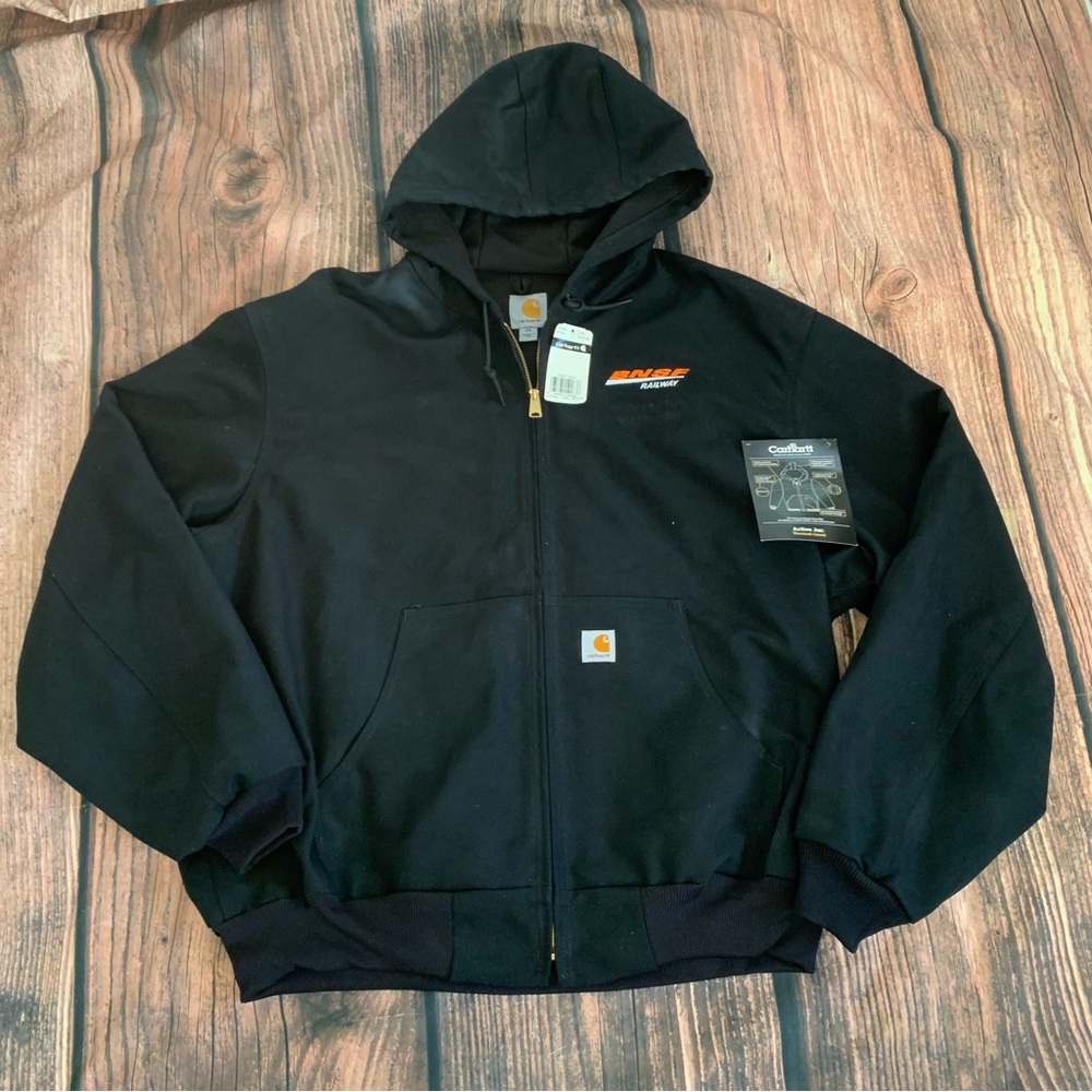 Carhartt BNSF Railway Thermal Lined Jacket Coat Logo Train NWT Barstow  J131 2XL